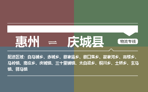 惠州到庆城县物流公司