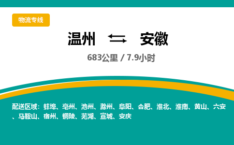 温州到安徽物流专线