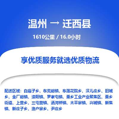 温州到迁西县物流专线