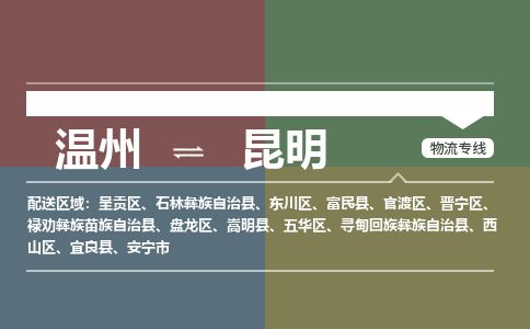 温州到昆明五华区物流专线