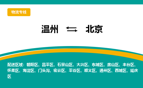 温州到北京延庆区物流专线