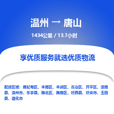 温州到唐山曹妃甸区物流专线