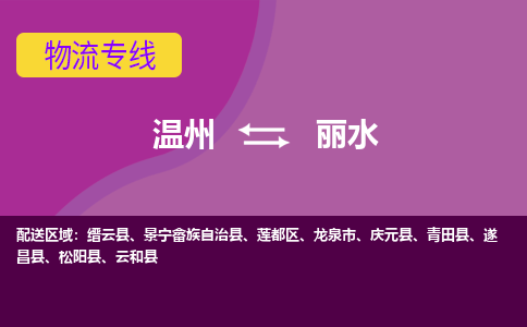 温州到丽水物流专线