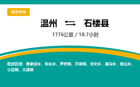 温州到石楼县物流专线