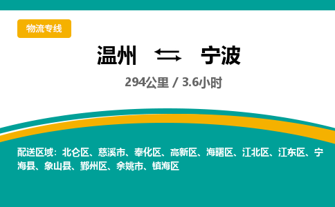 温州到宁波物流专线