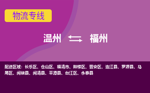 温州到福州物流专线