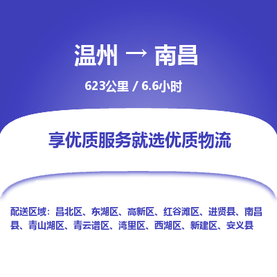 温州到南昌湾里区物流专线