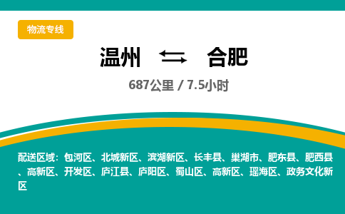 温州到合肥庐阳区物流专线