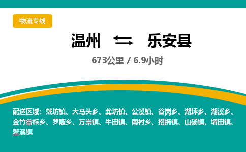 温州到乐安县物流专线