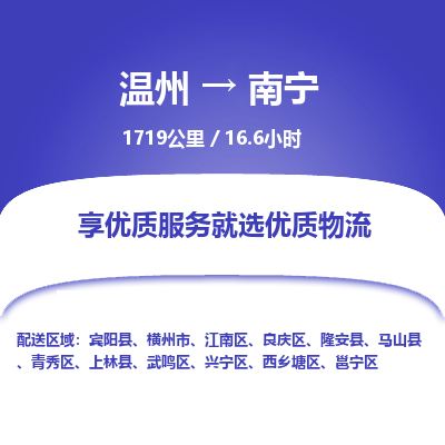 温州到南宁江南区物流专线