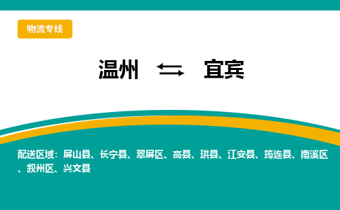 温州到宜宾翠屏区物流专线