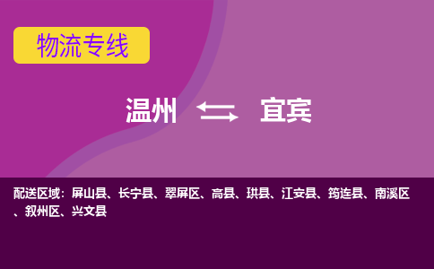 温州到宜宾南溪区物流专线