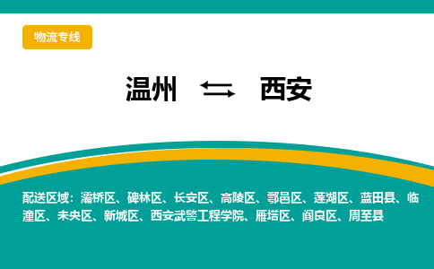 温州到西安长安区物流专线