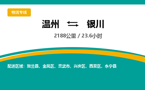 温州到银川西夏区物流专线